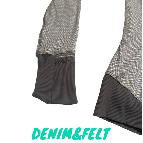 Lululemon Runderful 1/2 Zip Mini Check Pique White Heathered Slate | PRELOVED 🩶 - Picture 8 of 16